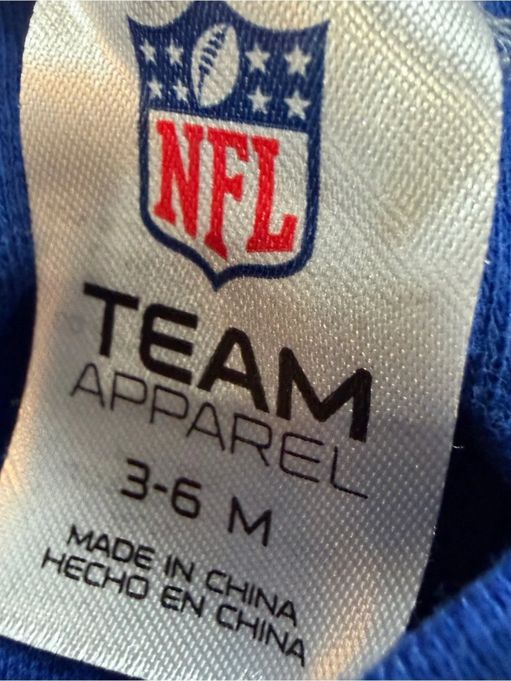 NFL Team Indianapolis Colts Onesie Sz 3-6M